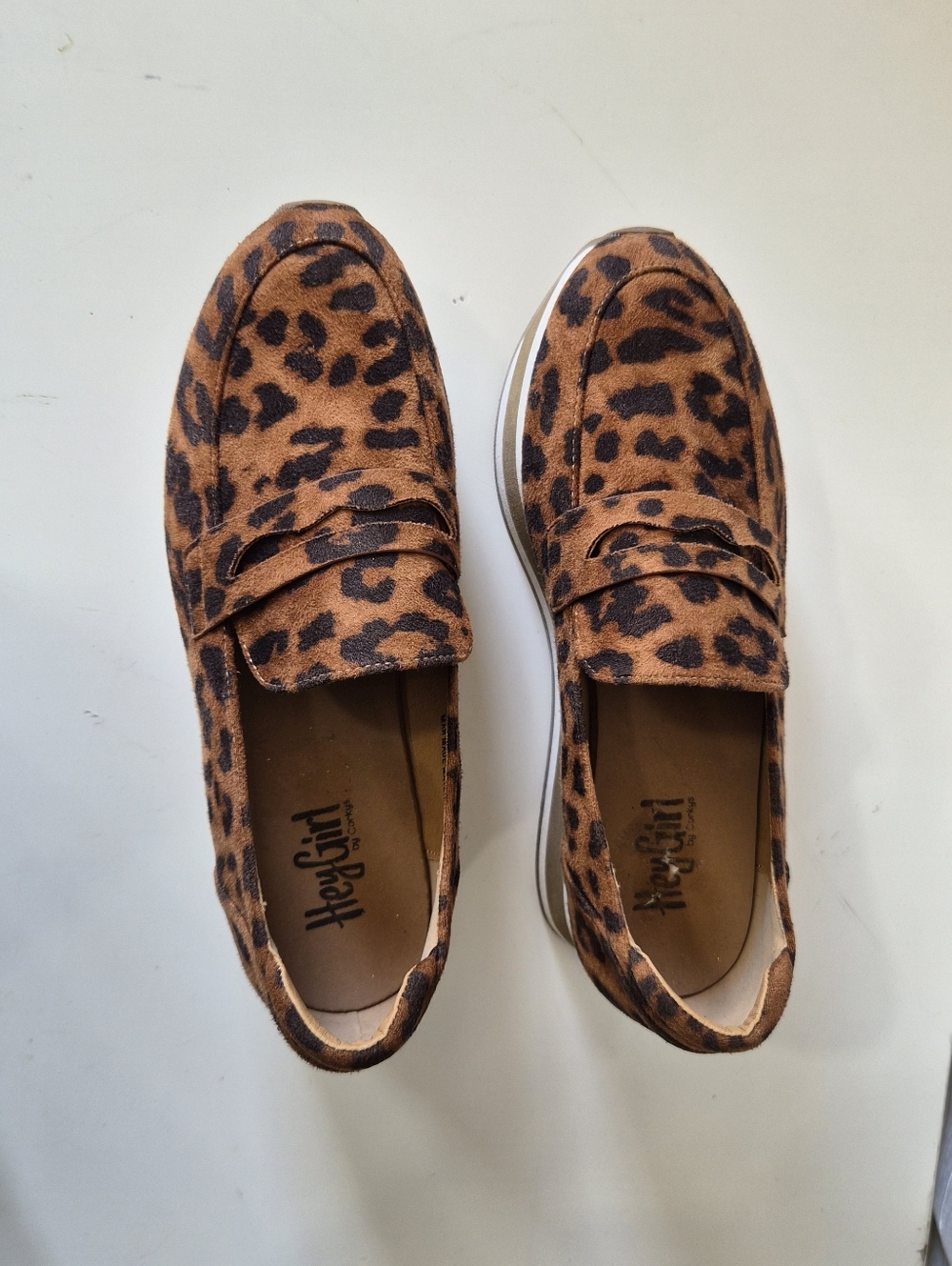 Corkys Leopard Print Platform Loafers - Brown Size 8 - Picture 4 of 12